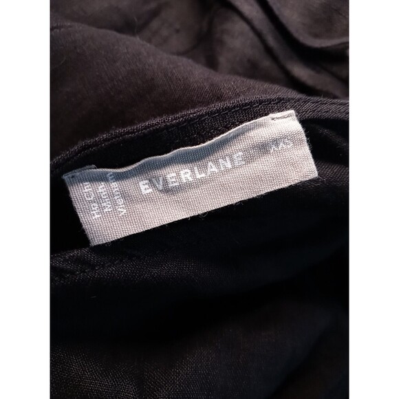 NEW Everlane Black Linen Shoestring Jumpsuit Pockets Elastic Waist Size XXS - Picture 5 of 12